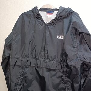 Champion Windbreaker Jacket Sz M Pullover Half Zip black UC IrvineCondition